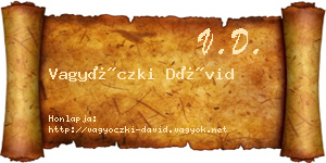 Vagyóczki Dávid névjegykártya