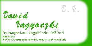 david vagyoczki business card